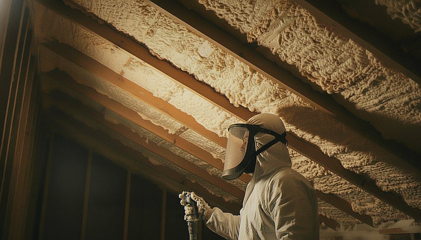 Attic space sealed and insulated